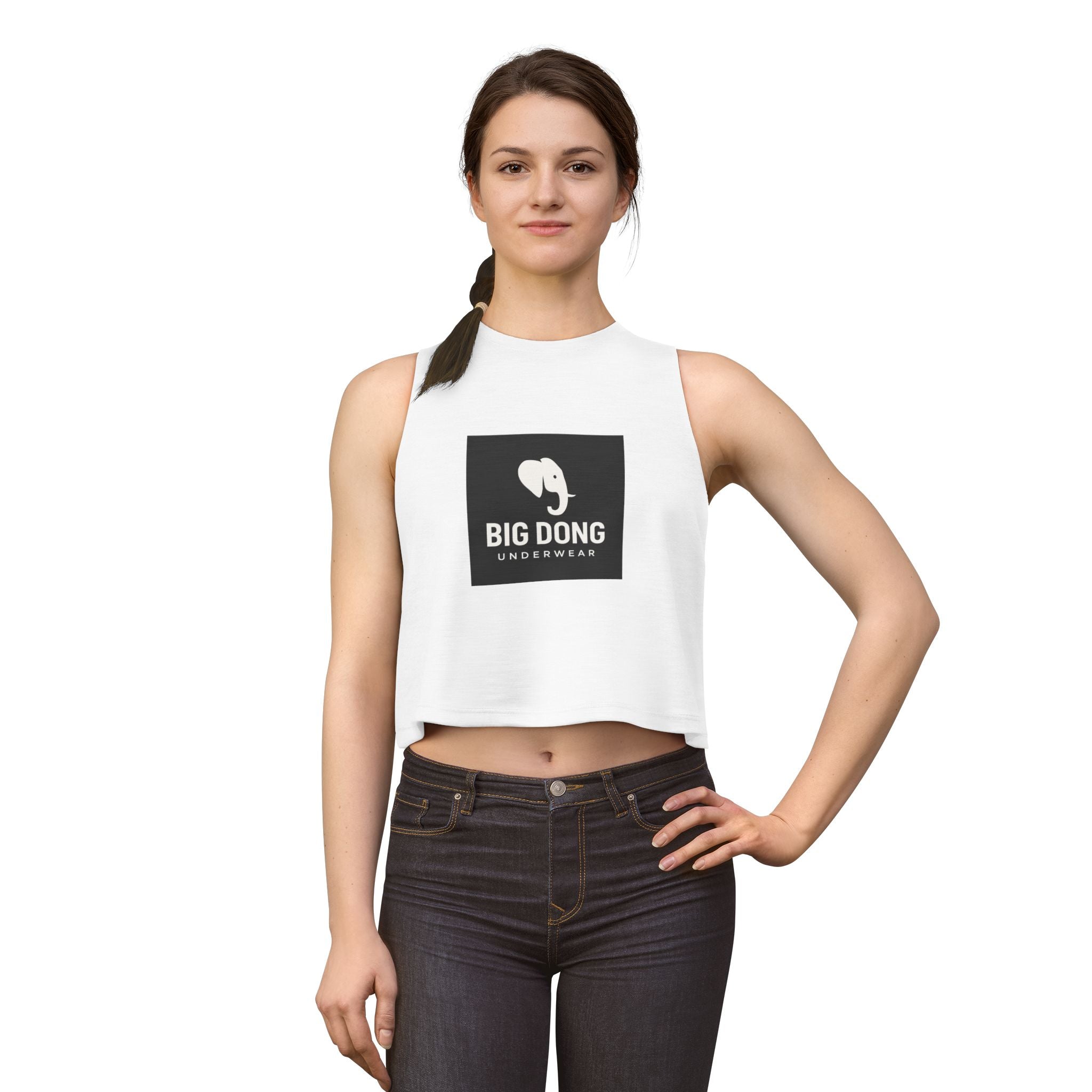 Big Dong Underwear logo Crop Top | Elephant Logo Tank